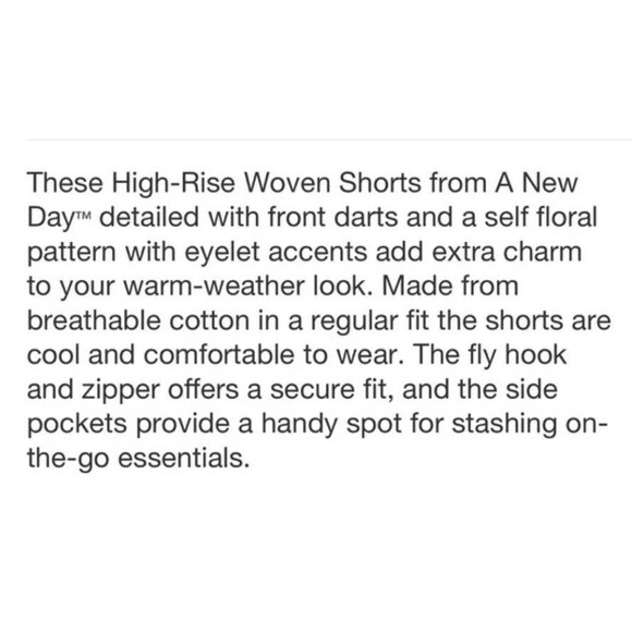 A New Day Women's Size 2 High Rise Eyelet Detail Shorts Black NWT So CUTE!! - Picture 4 of 10